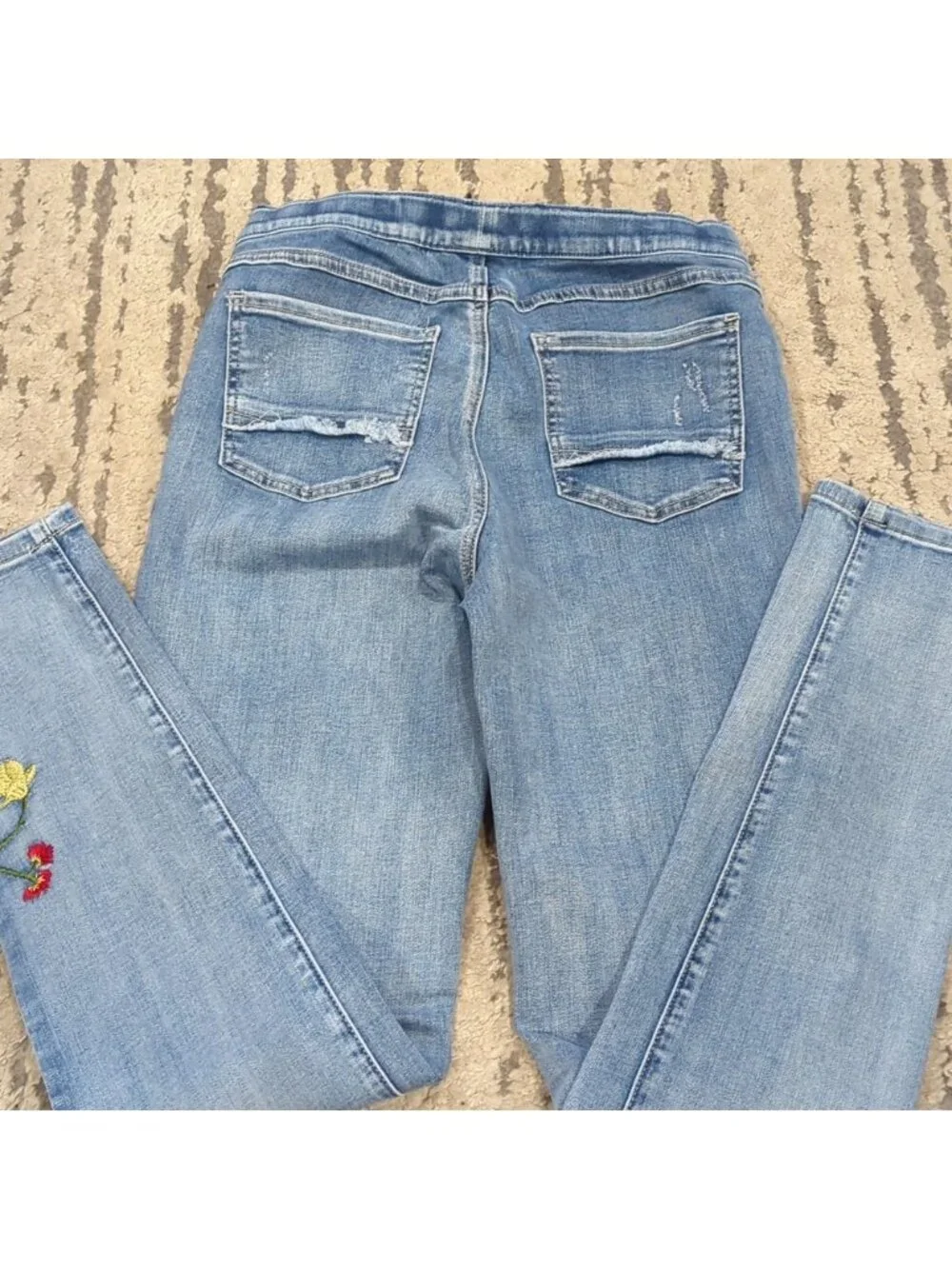 French Dressing Jeans with floral embroidery